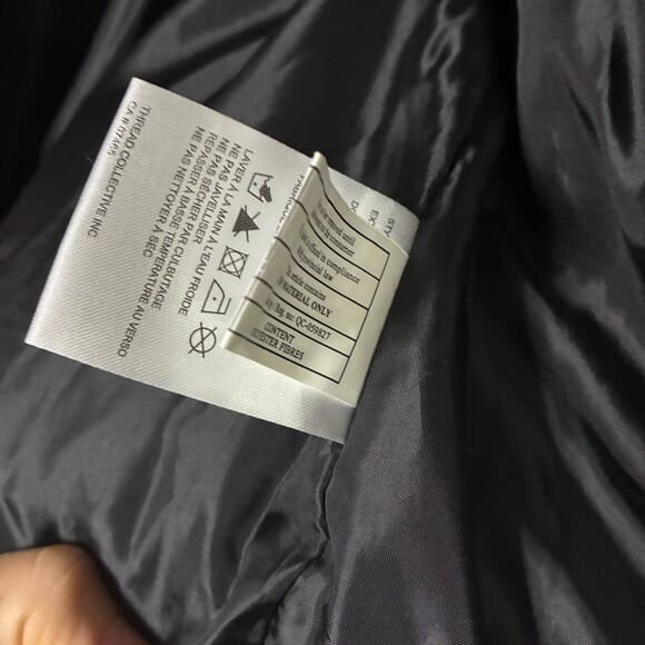 NVLT Cognac Oversized faux Leather Puffer Winter Coat Jacket down alternative XS - Picture 10 of 15